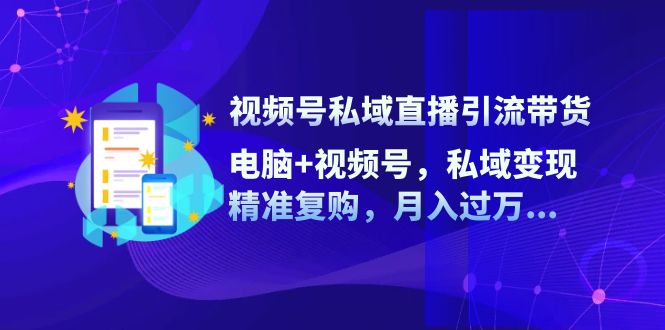 视频号私域直播引流带货：电脑+视频号，私域变现，精准复购，月入过万…-路子网