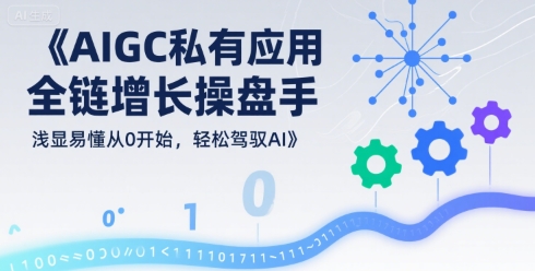 AIGC私有化应用全链增长操盘手，浅显易懂从0开始，轻松驾驭AI-路子网