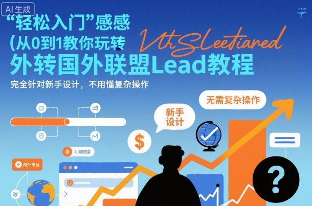 国外联盟賺美刀项目，从0到1教你玩转国外联盟Lead教程，纯新手可操作性100%-路子网