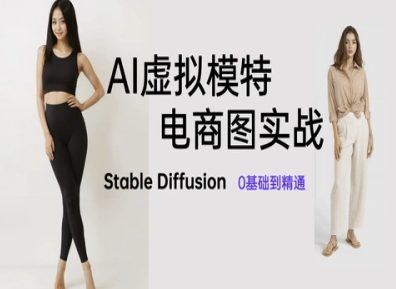 AI虚拟模特电商图实战，AI绘画Stable Diffusion 0基础到精通-路子网