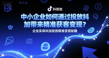 中小企业如何通过投放抖加带来精准获客变现？企业实体抖加投放精准变现秘籍-路子网