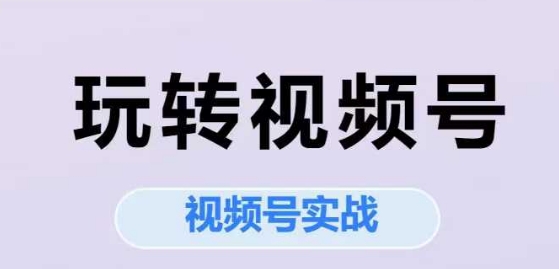 玩转视频号，视频号实战系列课-路子网