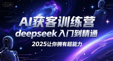 AI获客训练营，deepseek入门到精通，2025让你拥有超能力-路子网
