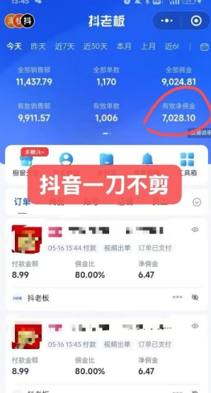 抖音短视频一刀不剪带货，不剪辑，不直播，每天发个视频，等着出单获取带货佣金-路子网