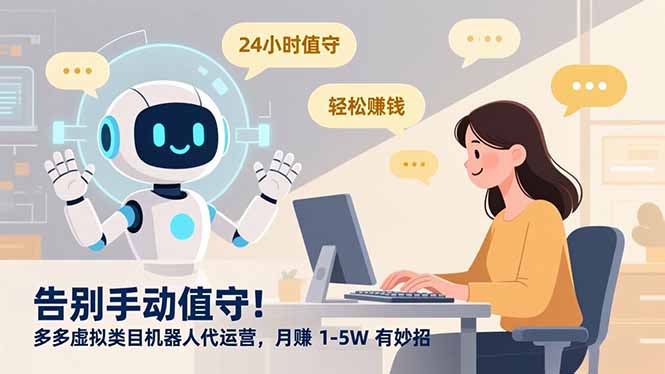 告别手动值守！多多虚拟类目机器人代运营，月赚 1-5W 有妙招-路子网