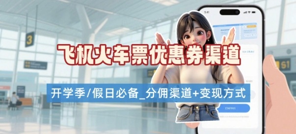 学生党必看！机票火车票优惠券申请渠道 + 项目打法，开学季节日速存-路子网