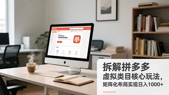 拆解拼多多虚拟类目核心玩法，矩阵化布局实现日入1000+-路子网