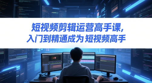 短视频剪辑运营高手课，入门到精通成为短视频高手-路子网