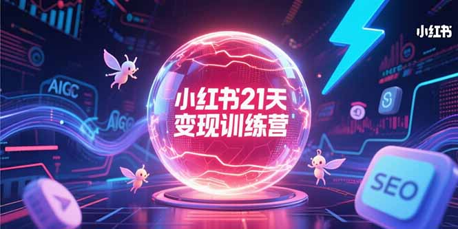 小红书21天变现训练营，AIGC工具高效应用，SEO优化核心技巧-路子网