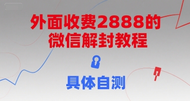 外面收费2888的微信解封教程，具体自测-路子网